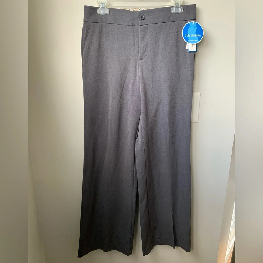 DOCKERS Women’s Gray Unlined Trousers
